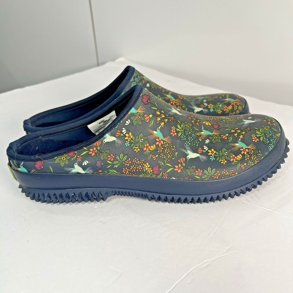 Western Chief Women's Hummingbird Garden Clog Blue Size 10